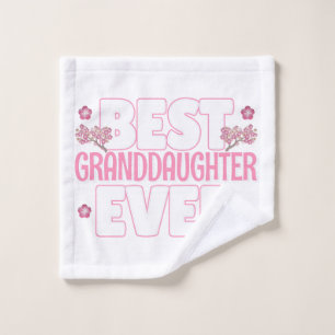 Best Granddaughter Ever - Kawaii Cherry Blossoms Wash Cloth