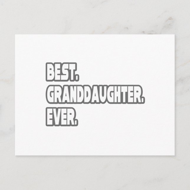 Best Granddaughter Ever Postcard (Front)