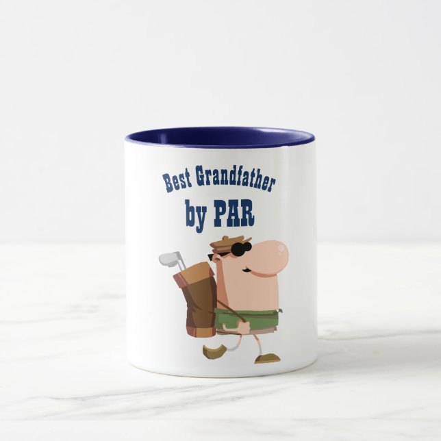 Best GRANDFATHER by PAR -Funny Golf Golfer Golfing Mug (Center)