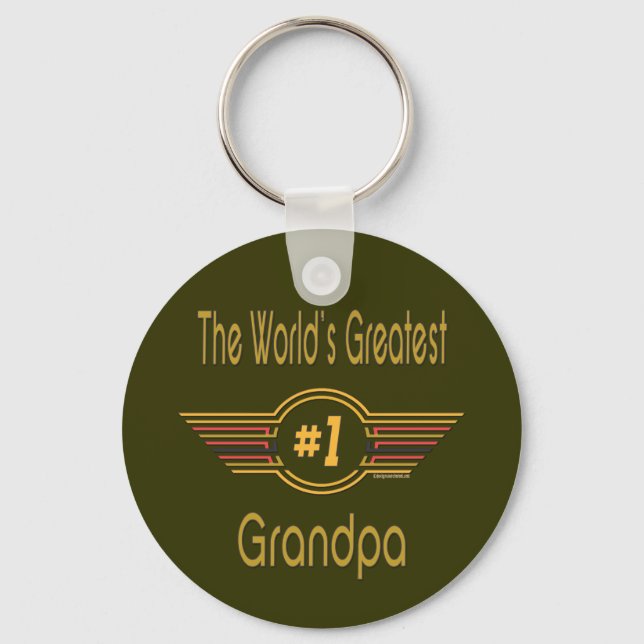 Best Grandfather Ever Keychain (Front)