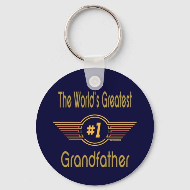 Best Grandfather Ever Keychain (Front)
