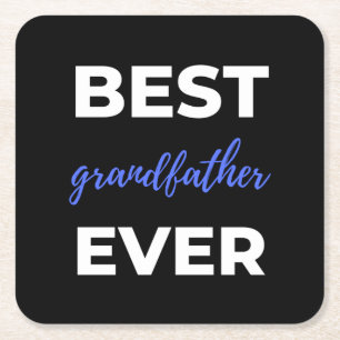 Best Grandfather Ever Square Paper Coaster