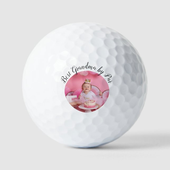 Best Grandma by Par Photo Custom Value Golf Ball (Front)