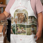 Best grandma chef ever custom photo collage  apron<br><div class="desc">Unique chic modern elegant pink kitchen apron for best grandma chef ever,  featuring six custom photos,  a trendy arch shape handwriting calligraphy script. It can be a perfect keepsake gift for a grandmother on Mother's Day,  birthday,  or Christmas,               Personalize it with your pictures,  text,  and signature!</div>