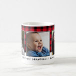 Best Grandma Christmas Photo Collage Coffee Mug<br><div class="desc">Best Grandma Christmas Photo Collage Coffee Mug to personalize with 3 favourite photos for the special gift! The red black plaid background adds a classic touch to the Christmas mug.</div>