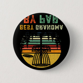 Best Grandma Disc Golf Gift Grandmother Frisbees D 2 Inch Round Button