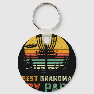 Best Grandma Disc Golf Gift Grandmother Frisbees D Keychain