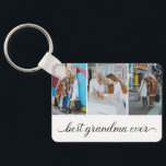 Best Grandma Ever 3 Photo Collage  Keychain<br><div class="desc">Create Your Own, Grandparents Photo Collage for Christmas, Birthdays, Weddings, Anniversaries, Graduations, Father's Day, Mother's Day or any other Special Occasion, with our easy-to-use design tool. Add your favorite photos of friends, family, vacations, hobbies and pets and you'll have a stunning, one-of-a-kind photo collage. Our custom photo collage is perfect...</div>