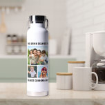 Best Grandma Ever 3 Photo Water Bottle<br><div class="desc">Give the best grandma ever a fun gift with this custom photo college water bottle. Easily personalize with 3 photos of her grandchildren and family. You can personalize "This Drink Belongs to" and "Best Grandma Ever" to something similar in length and whether she is called nana, grammy, gigi, abuela, etc....</div>