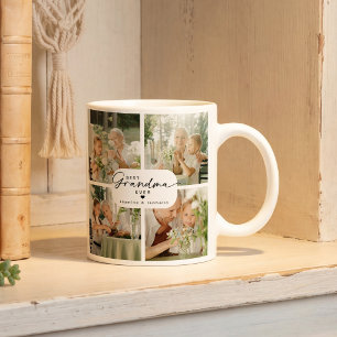 Best Grandma Ever 4 Photo Collage Personalized Coffee Mug