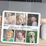 Best Grandma Ever Calligraphy 6 Photo Collage  Mouse Pad<br><div class="desc">This simple mouse pad offers 6 photos for you to add your favorite pictures of grandchildren. Modern handwriting style calligraphy reads: "Best Grandma Ever".</div>