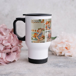 Best Grandma Ever Colour Block Photo Collage Travel Mug