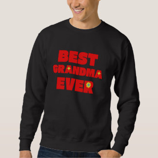 Best Grandma Ever Colourful Retro Modern Cute Flor Sweatshirt