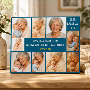 Best Grandma Ever Custom Photo Collage Plaque