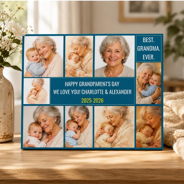 Best Grandma Ever | Custom Photo Collage Plaque (Best Grandma Ever | Custom Photo Collage Plaque)