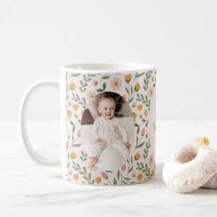 Best Grandma Ever Floral Photo Mug Spring Gift