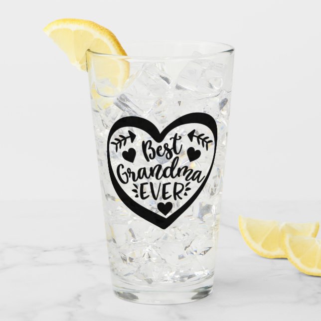 Best Grandma Ever Gift Glass (Front Ice)