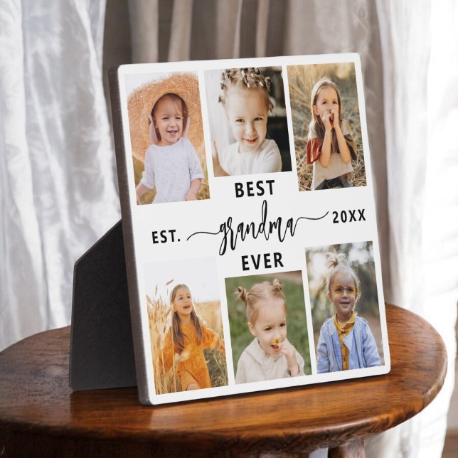 Best Grandma Ever - Grandchildren Photo Collage Plaque (Creator Uploaded)