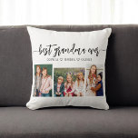 Best Grandma Ever - Grandchildren Photo Collage Throw Pillow<br><div class="desc">Celebrate your grandma with the Best Grandma Ever Grandchildren Photo Collage Throw Pillow. This personalized keepsake features a beautifully arranged collage of cherished photos, capturing special moments with her grandchildren. Crafted from high-quality materials, it adds a stylish and sentimental touch to any space, perfect for displaying on a bed or...</div>