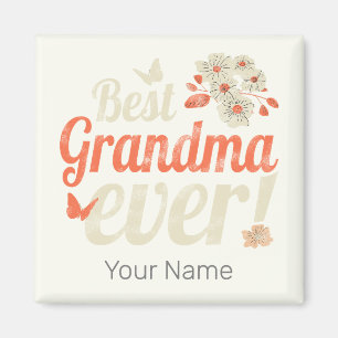Best Grandma Ever Grandma Vintage Grandmother Magnet