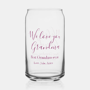 best grandma ever grandparents photo gifts classic can glass