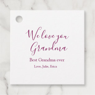 best grandma ever grandparents photo gifts classic favour tags