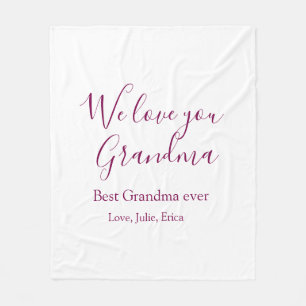 best grandma ever grandparents photo gifts classic fleece blanket