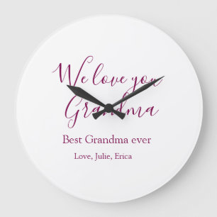 best grandma ever grandparents photo gifts classic large clock