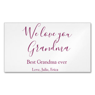 best grandma ever grandparents photo gifts classic Magnetic business card