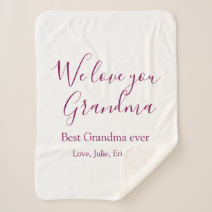 best grandma ever grandparents photo gifts classic sherpa blanket