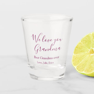 best grandma ever grandparents photo gifts classic shot glass