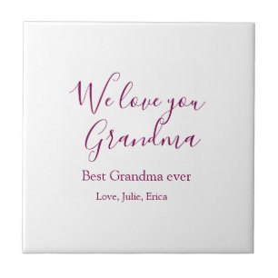 best grandma ever grandparents photo gifts classic tile