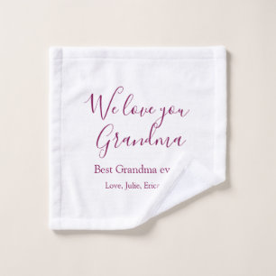 best grandma ever grandparents photo gifts classic wash cloth