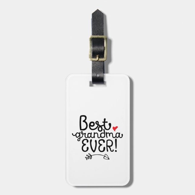Best Grandma Ever Granny Grandmother Luggage Tag (Front Vertical)
