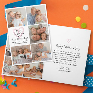 Best Grandma Ever Happy Mother's Day Photo Collage Card