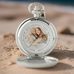 Best Grandma Ever Modern Classic Photo Pocket Watch<br><div class="desc">This simple and classic design is composed of serif typography and add a custom photo. "Best Grandma Ever" circles the photo of your grandma,  gramma,  grandmother,  granny,  mee-maw,  lola etc</div>