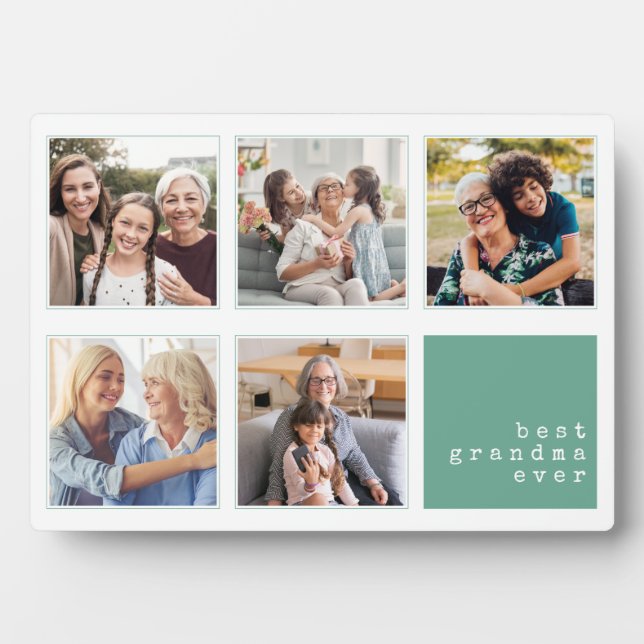 Best Grandma Ever | Modern Collage Plaque (Front)
