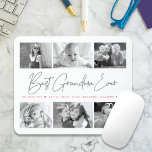Best Grandma Ever Modern Script 6 Photo Collage Mouse Pad<br><div class="desc">“Best Grandma Ever.” She’s loving every minute with her grandkids. A stylish, simple visual of soft grey handwritten script and soft pink sans serif typography overlay a white background. Add six, cherished photos of your choice and customize the name(s)/message, for the perfect modern, stylish, personalized photo mousepad she’ll always treasure....</div>