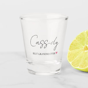 Best Grandma Ever Monogram Shot Glass