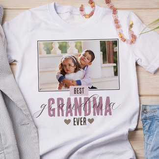 Best Grandma Ever Mother's Day Photo Grandkids T-Shirt