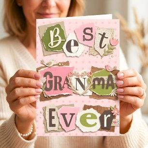 Best Grandma Ever Mother's Day Scrapbook Photo Card
