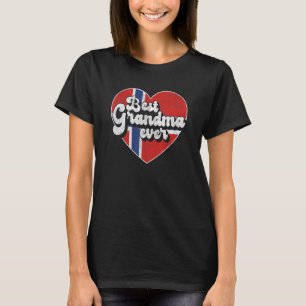 Best Grandma Ever Norway Flag Norwegian Grandma T-Shirt