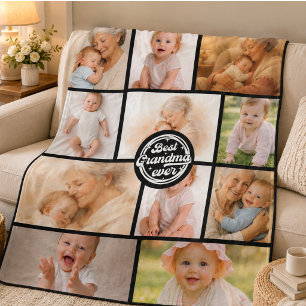 Best Grandma Ever – Perfect Grandparents Day Fleece Blanket