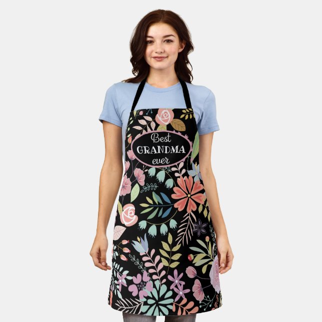 Best Grandma Ever Personalized Apron (Worn)