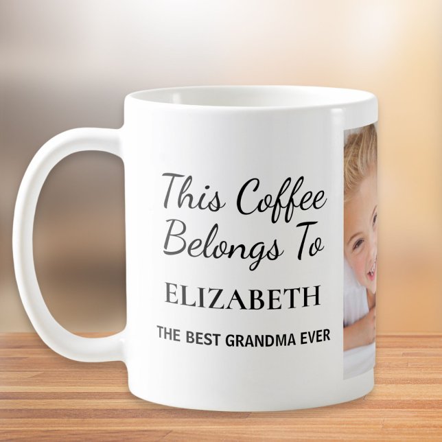 Best Grandma Ever Personalized Photo Coffee Mug (Creator Uploaded)