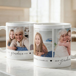 Best Grandma Ever Personalized Photo Collage Coffee Mug
