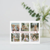 Best Grandma Ever Photo Collage – Gift with Hearts