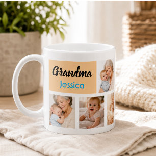 Best Grandma Ever Photo Collage Grandparents Coffee Mug