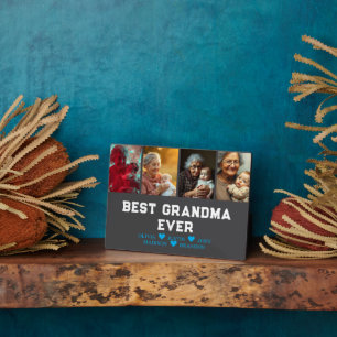 Best Grandma Ever Photo Collage Plaque
