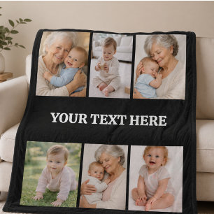 Best Grandma Ever Photo Personalized Grandparent Fleece Blanket